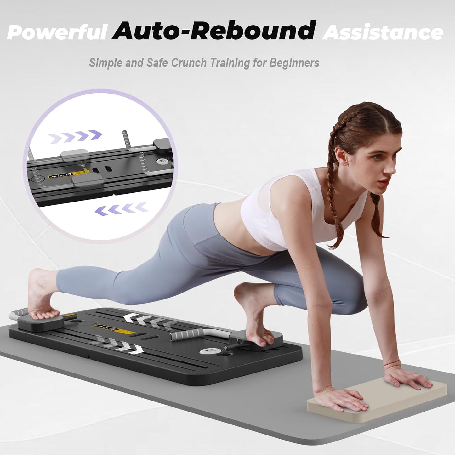 Pilates Reformer Foldable for Full-Body Core Strength Training Workout