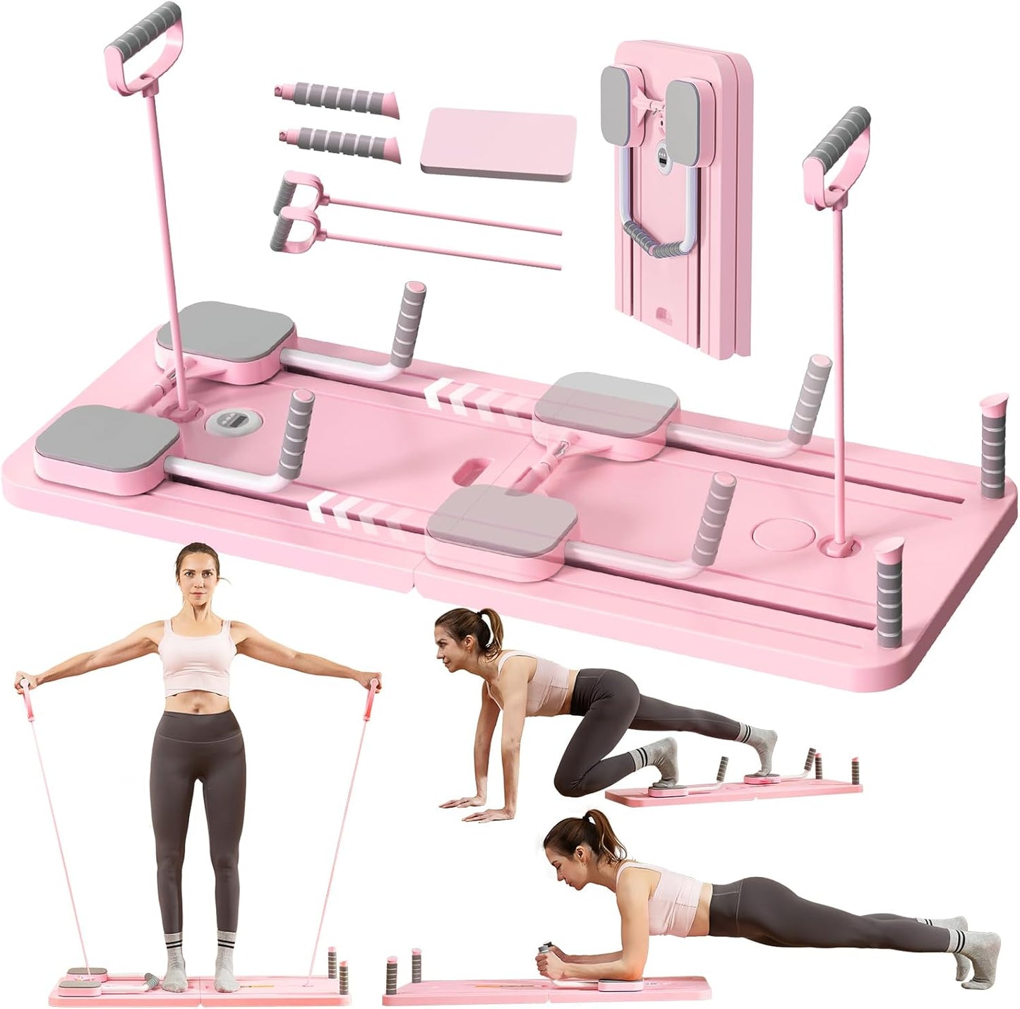 Pilates Reformer Foldable for Full-Body Core Strength Training Workout